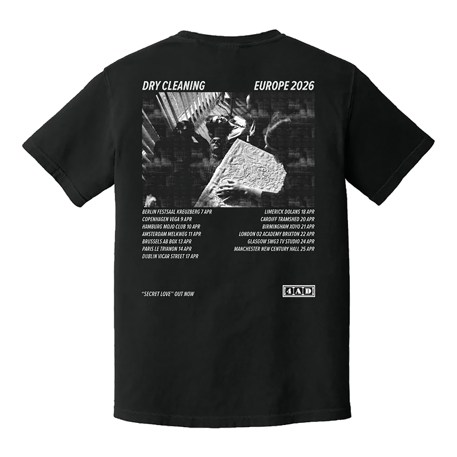 Europe 2026 Tour | Black T-Shirt | Dry Cleaning | Official Store Europe 2026 Tour | Black T-Shirt | Dry Cleaning | Official Store