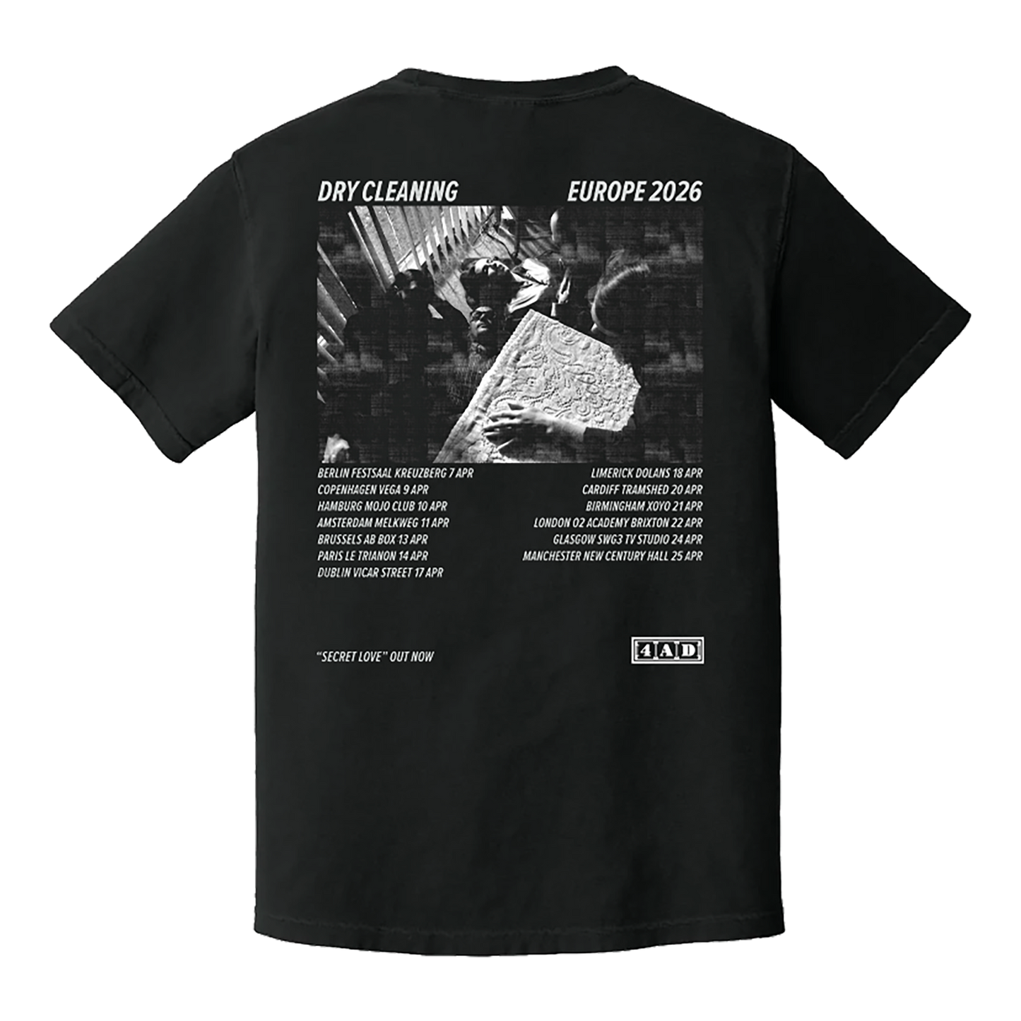 Europe 2026 Tour | Black T-Shirt | Dry Cleaning | Official Store