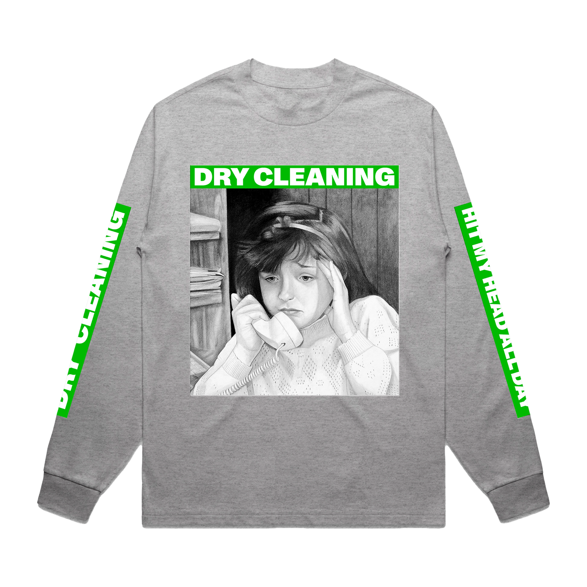 Hit My Head Grey Longsleeve | Dry Cleaning | Official Store